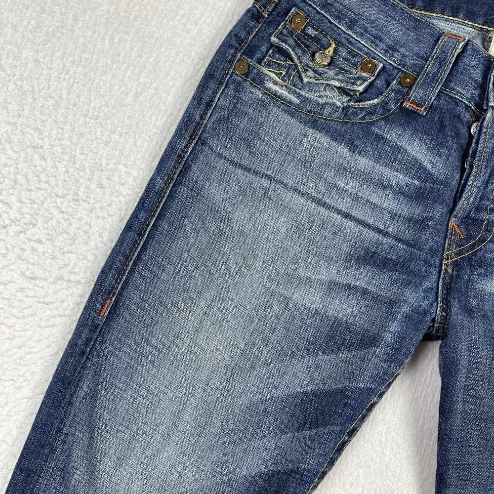 True Religion Jeans Mens 31x26‎ Blue Denim Zach Button Fly Vintage Y2K Pants